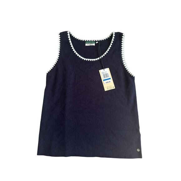 SCOTCH & SODA Navy Blue White Knit Tank Top Size XL NEW NWT - Picture 3 of 8